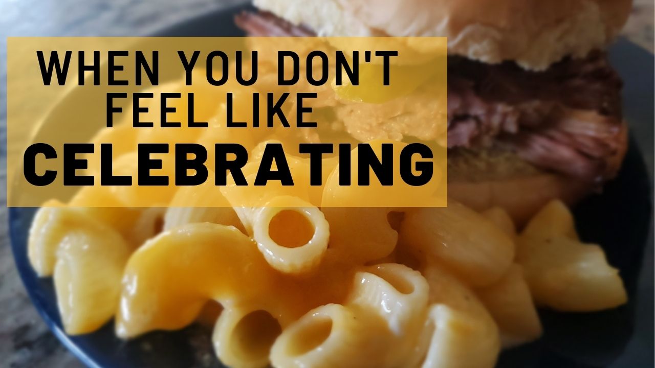 macaroni and cheese is the perfect comfort food when you don't feel like celebrating